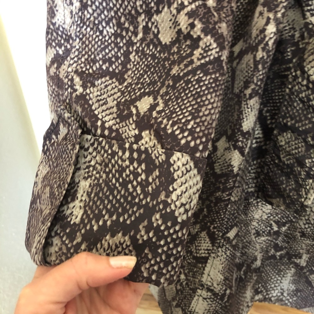 Inc Python Print Trench Coat - Size Medium - image 5